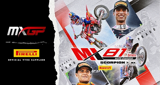 Pirelli celebrates 81 titles in the FIM Motocross World Championship with world champions Prado and Adamo
