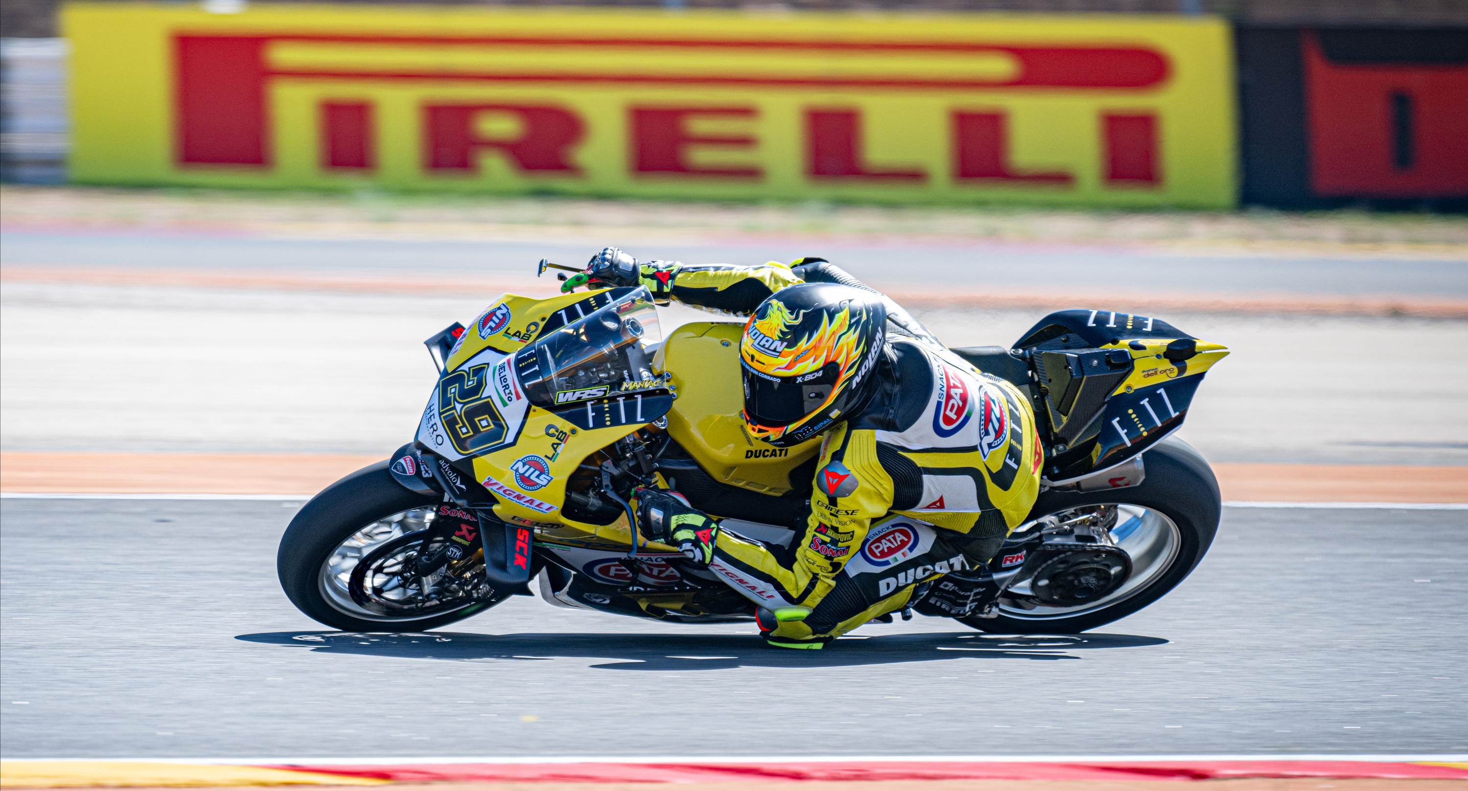 The new Pirelli rear takes Iannone to his first win in WorldSBK