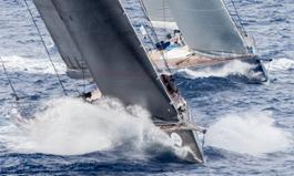 Open Season and Magic Carpet Cubed duelling at the Maxi Yacht Rolex cup 2015_photo Rolex-Borlenghi.jpg