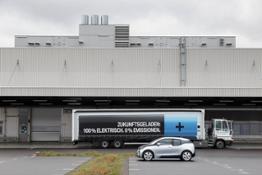 Electric truck making local supply deliveries (Munich, Leipzig)