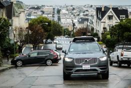 201688 Uber launches self driving pilot in San Francisco with Volvo Cars