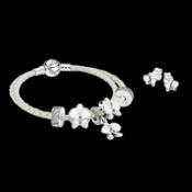 charm pandora originale orchidea charm pandora originale orchidea