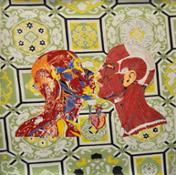 CANNAVACCIUOLO I love you, 2014, olio su tela, 110 x 110 cm (una volta intelato 100 x 100 cm)