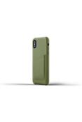 Full Leather Wallet Case for iPhone X - Olive