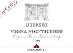 Etichetta Rubesco Riserva Vigna Monticchio 2012