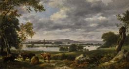 Constable - Dedham vale with the river Stour in flood from the grounds o...