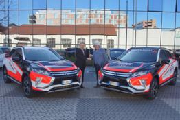 Da sinistra Moreno Seveso, Direttore Generale di Mitsubishi Motors Italia e Giovanni Cuzari C.E.O. di Forward Racing Team
