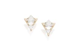 Bia Tambelli Creations, Trinity, Simplify earrings, 18kt gold and white diamonds,2018