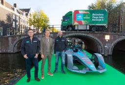 (L-R) Founder   CEO of Formula E Alejandro Agag  Formula E investor and Heineken ambassador Nico Rosberg  and Senior Director