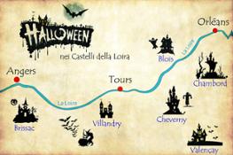 mappa castelli halloween vintage