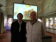 Da sx il Rettore Unifi, Luigi Dei e Pippo Zeffirelli nella Sala Inferno del Museo