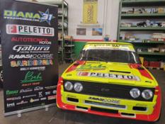 Paolo Diana e la Fiat 131 con i colori della Peletto 1