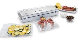 FoodSaver VS0100-foodsaver-white-ss-with-food-group-high-angle-in-use-lifestyle-2