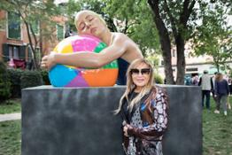 Monumental Brooke with Beach Ball and Carole A Feuerman
