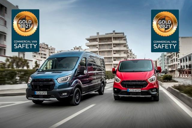 Ford Transit Custom premiato con il riconoscimento Gold da Euro NCAP per i suoi avanzati sistemi di assistenza alla guida