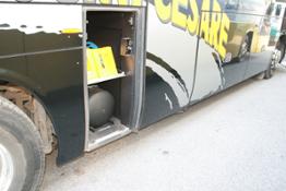 Il bus Iveco Magelys alloggiamento serbatoi