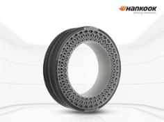 20220106 Hankook exhibits airless i-Flex concept tyre i-Flex with Plug Drive platform from Hyundai