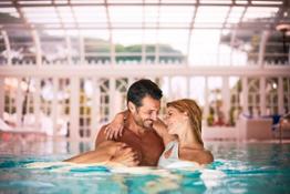 Couple indoor pool