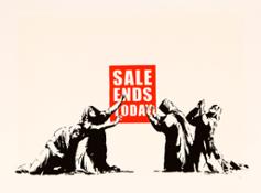 Banksy, Sale ends, 2007, serigrafia su carta, 57x77 cm