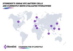 StoreDot's 100 in 5 battery cells are currently being evaluated worldwide at these locations