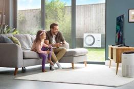 Father and daughter in lounge V2