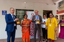 Ministro Istruzione e Merito Giuseppe Valditara visita progetto sociale di Brembo e CESVI “Casa del Sorriso”, India 2