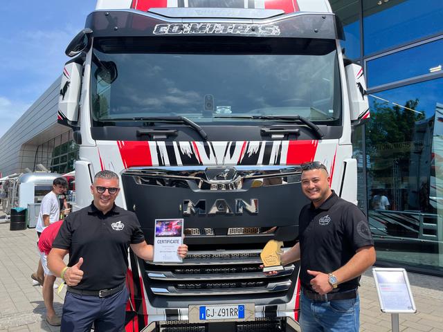 Dopo aver vinto l'edizione italiana, il MAN TGX della Comitras si aggiudica il terzo premio nel concorso europeo "MAN Truck Champion 2023"