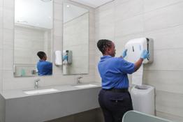 Initial technician servicing Signature Towel Dispenser 3