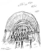 Pedrali Pavilion hand drawing by Michele De Lucchi, founder AMDL CIRCLE