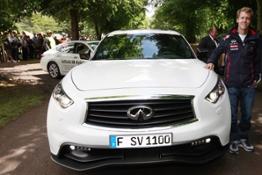 web Vettel and his special edition Infiniti FX