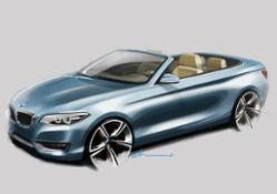 BMW Serie 2 Cabrio, Design sketches.