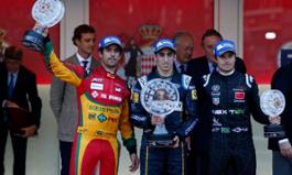 Buemi on the top step of the podium in Monaco