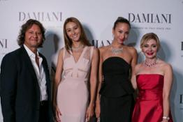 da sinistra Guido Damiani Kalen Michibata modella, Ms Angelica Michibata modella, Silvia Damiani