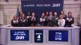 GVs Sir Ben Ainslie rings the Closing Bell at the New York Stock Exchange