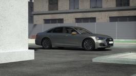 Animation Audi A8 MHEV with active suspension