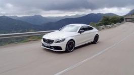 mb 180327 amg C 63 S coupe driving scenes landscape