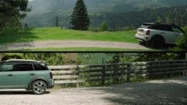 The new MINI Cooper SE Countryman ALL4, and the new MINI Cooper S Countryman ALL4, Split-Screen 03