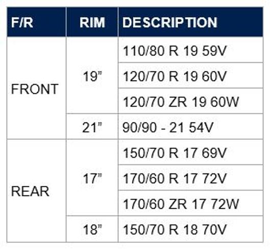 UK SIZES TOURANCE NEXT 2