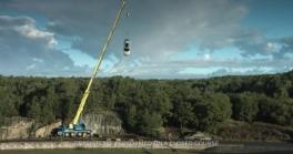 274833 B-roll video when Volvo Cars drops new cars from 30 metres to help rescue